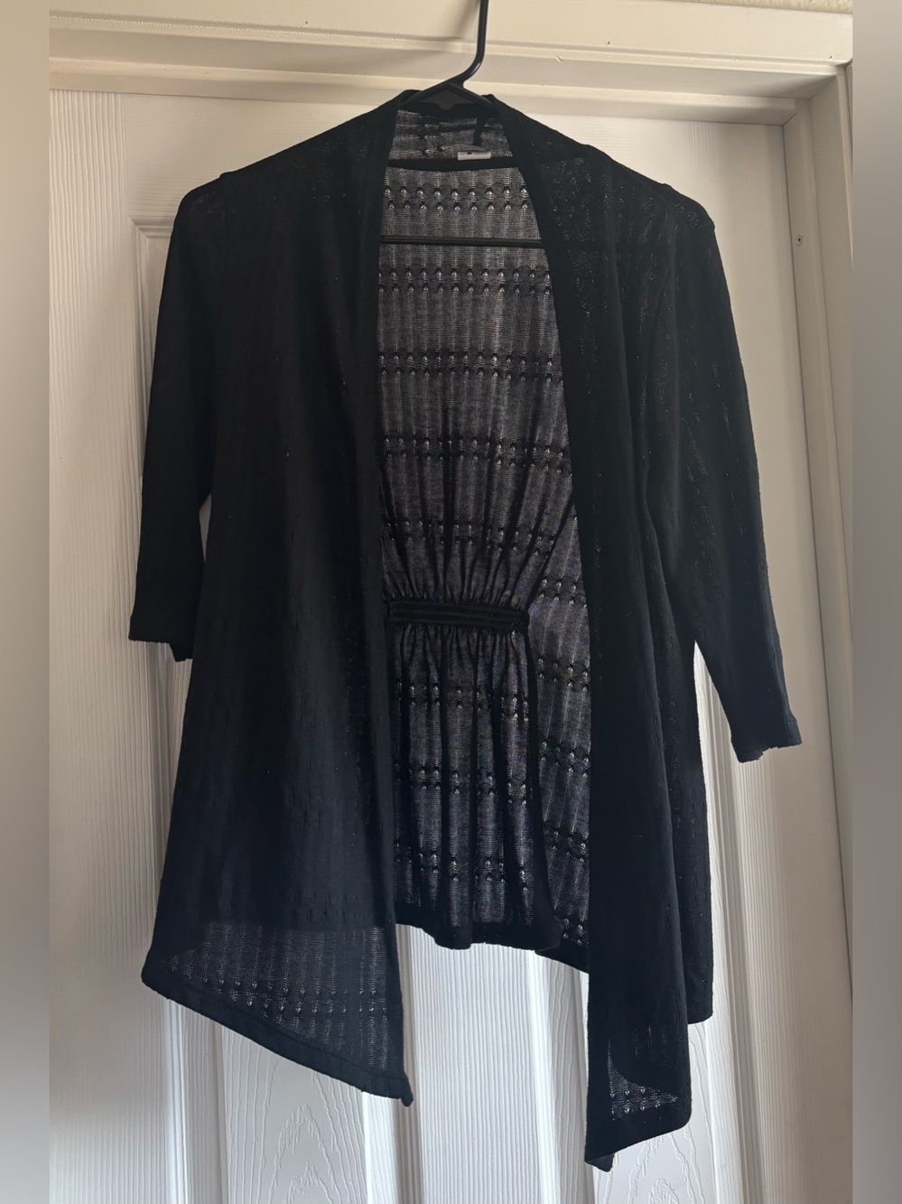 Women’s Black Cardigan Style Sweater - Large
